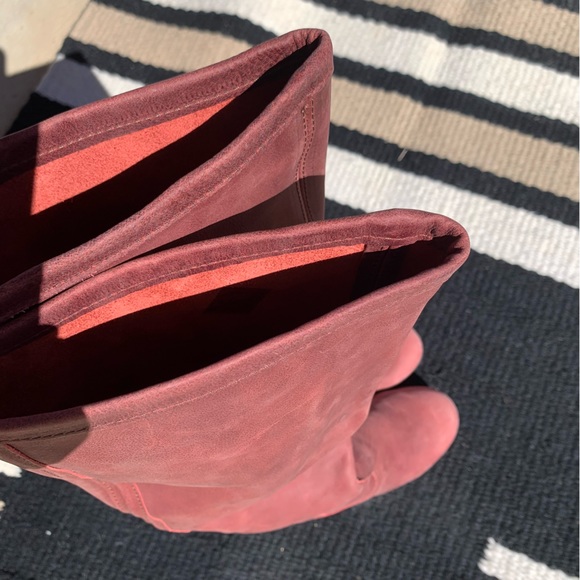 Sanita Plum Suede Wooden Clog Tall Boots size 6.5 - Picture 9 of 9